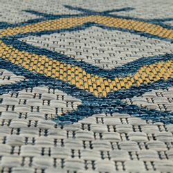 Paco Home Teppich "Kuba 124" rechteckig 4 mm Höhe Flachgewebe, Rauten Desig günstig online kaufen