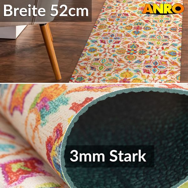 ANRO Küchenläufer GreenLine Teppichläufer Textil, Rechteckig, günstig online kaufen