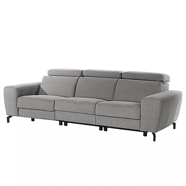home24 loftscape Sofa Opia 3-Sitzer Grau Microfaser 265x78x108 cm günstig online kaufen