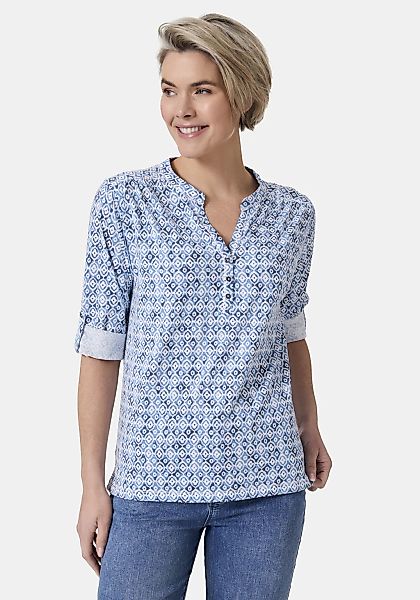 STOOKER WOMEN 3/4-Arm-Shirt "MARIE Print T-Shirt 3/4-Arm", Regular Fit Slub günstig online kaufen