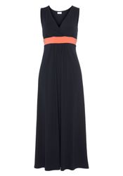 LASCANA Maxikleid mit farbigem Einsatz und V-Ausschnitt, Sommerkleid, Stran günstig online kaufen