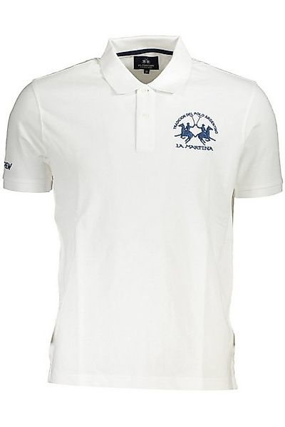 La Martina Poloshirt Herren Polo Kurzarm Weiß, Gestickt & mit 2 günstig online kaufen