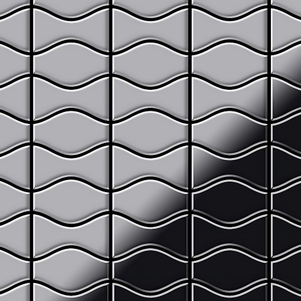 ALLOY Mosaik Fliese Massiv Metall Edelstahl Marine Hochglanz Kismet & Karma günstig online kaufen