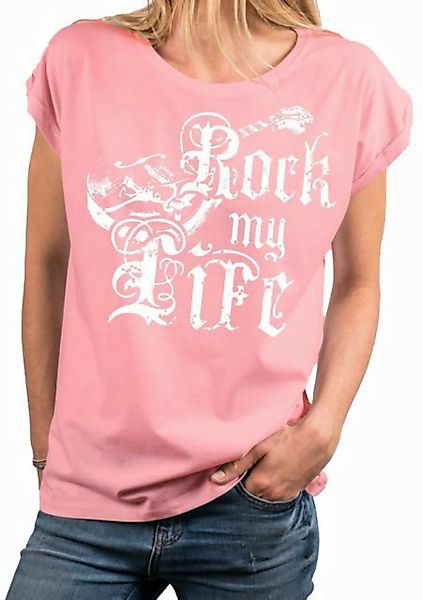 MAKAYA Print-Shirt Ausgefallene T-Shirts Damen lässige Oberteile Top Gitarr günstig online kaufen