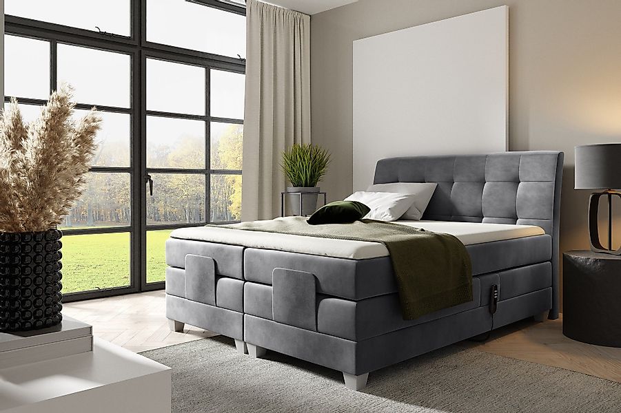 Fun Möbel Boxspringbett Schlafzimmerbett FRANCO Elektrisch günstig online kaufen