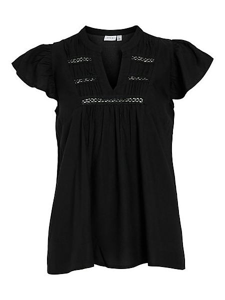 Vila Blusenshirt Elegantes Design mit Rüschen und Gittereinsätzen VIVISIA V günstig online kaufen