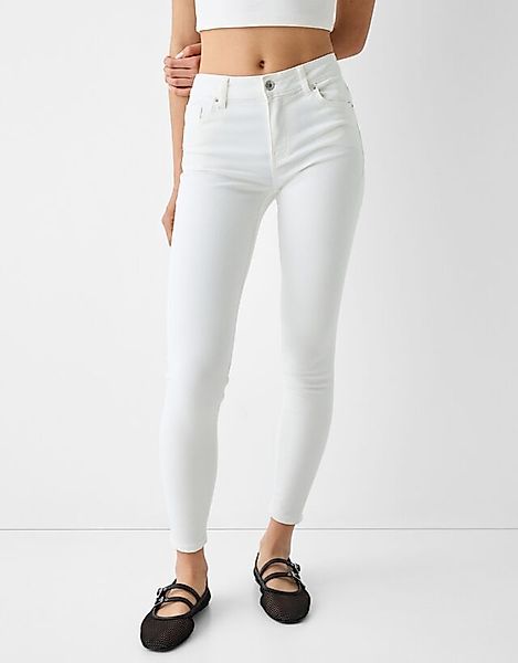 Bershka Push-Up-Skinny-Jeans Bskteen 34 Weiss günstig online kaufen