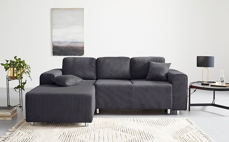 Home affaire Ecksofa "Györ", L-Form, wahlweise mit Bettfunktion und Bettkas günstig online kaufen