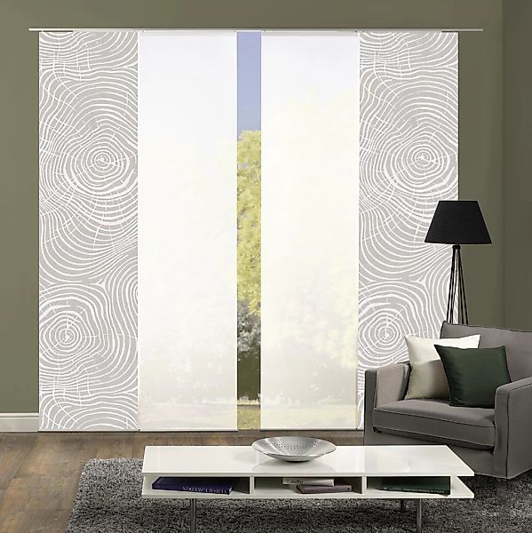 HOME WOHNIDEEN Schiebegardine "MADERAS" Klettband 4 Stk. tlg. HxB: 245x60, günstig online kaufen
