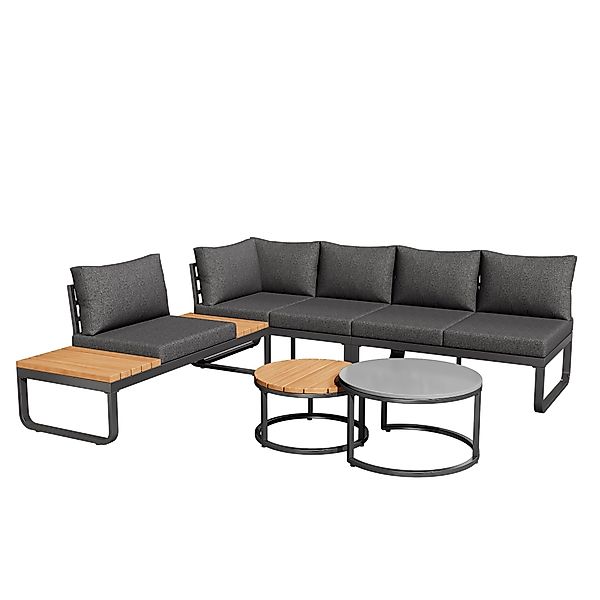 Loungemöbel für Garten - Sofa Set 4-5 Sitzplätze mit integrierten Couchtisc günstig online kaufen