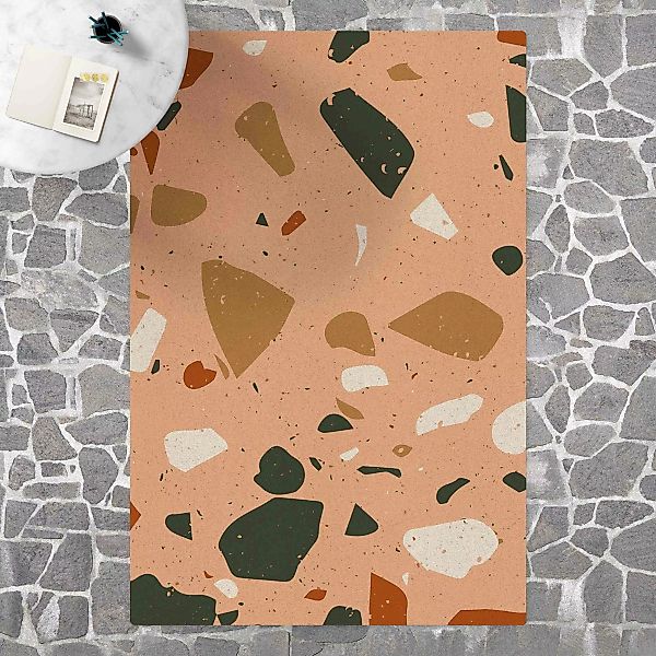 Kork-Teppich Detailliertes Terrazzo Muster Livorno günstig online kaufen
