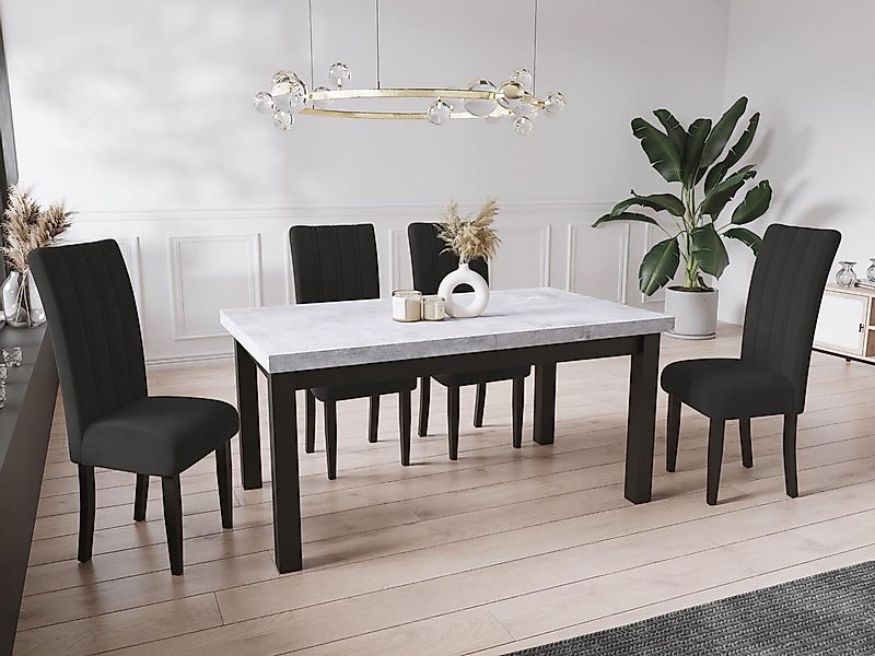 WFL GROUP Esstisch Gemini (5 Gr. – 120/140/160/170/200 cm ausziehbar auf 16 günstig online kaufen