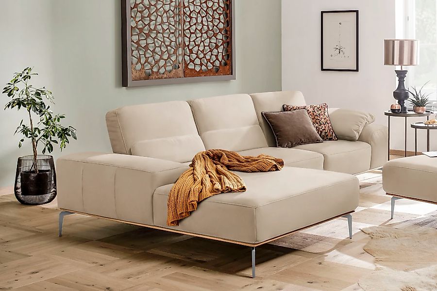 W.SCHILLIG Ecksofa "run, Designsofa, bequem, L-Form", mit elegantem Holzsoc günstig online kaufen