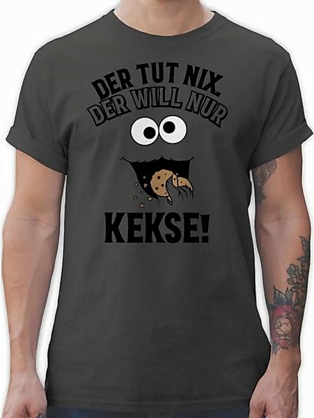 Shirtracer T-Shirt Der tut nix der will nur Kekse I Krümelmonster I Keksmon günstig online kaufen