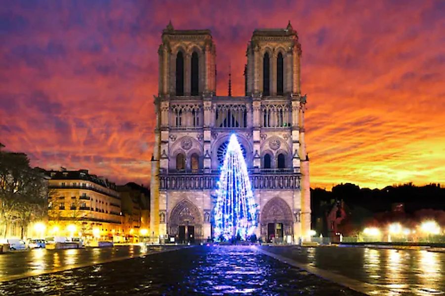 Papermoon Fototapete »Notre Dame Sonnenaufgang« günstig online kaufen