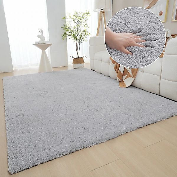 OTTO home Hochflor-Teppich "Microfaser Teppich Magong, besonders weich, seh günstig online kaufen