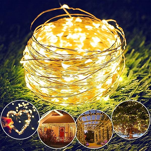 Wrischan Lichterkette 20M USB 200 LED Weihnachtslichter Wasserdicht Weihnac günstig online kaufen