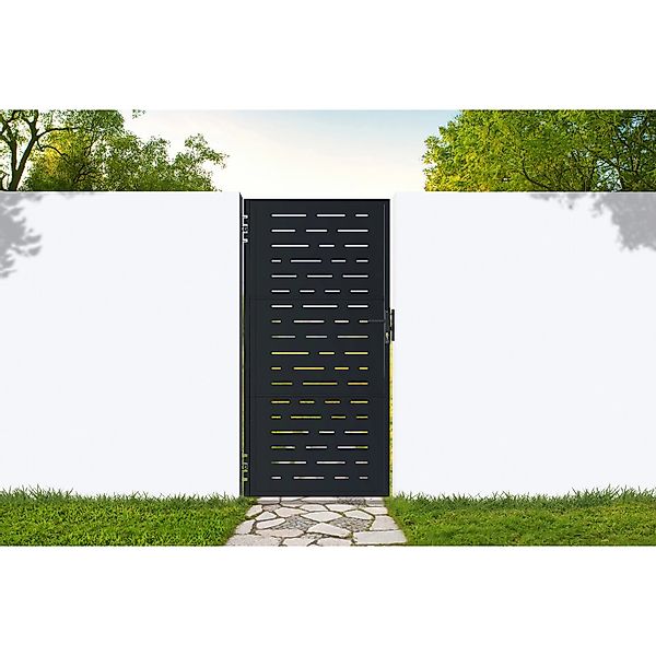 Casanoov Stahltor Nali Arlberg 100x200cm Mattschwarz günstig online kaufen