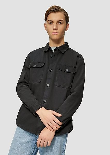 QS Langarmhemd Overshirt aus gewaschenem Twill Waschung günstig online kaufen