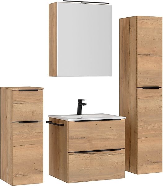 nobilia Badmöbel-Set "Levere" vormontiert, mit Soft-Close, 4 Stk. tlg. günstig online kaufen