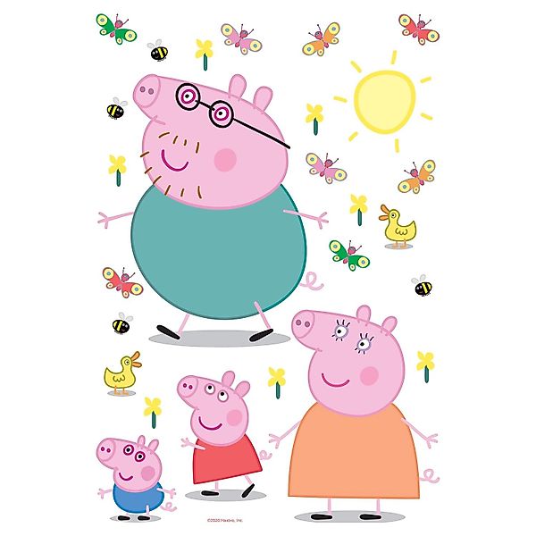 Sanders & Sanders Wandtattoo Peppa Wutz Multicolor 65 x 42.5 cm 601348 günstig online kaufen