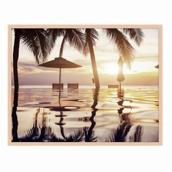Any Image Wandbild Pool-Palmen beige Gr. 30 x 40 günstig online kaufen