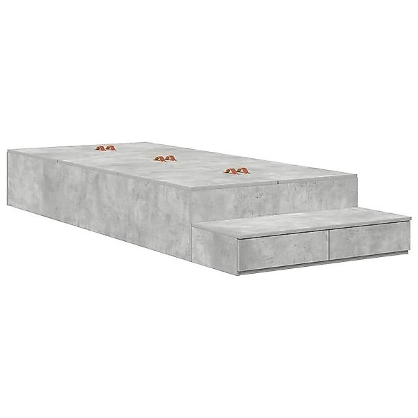 vidaXL Bett Bett mit Stauraum Beton günstig online kaufen