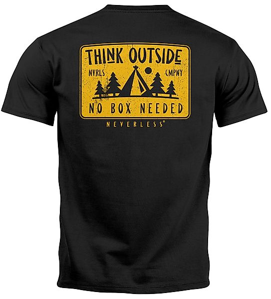 Neverless Print-Shirt Herren T-Shirt Backprint SpuchThink günstig online kaufen