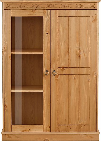 OTTO home Highboard "Indra" Vitrine, Breite 85 cm, aus massiver Kiefer günstig online kaufen