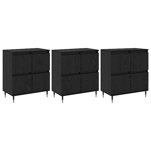 vidaXL Sideboards 3 Stk Schwarz Eichen-Optik 180 x 35 x 70 cm 3394511 günstig online kaufen