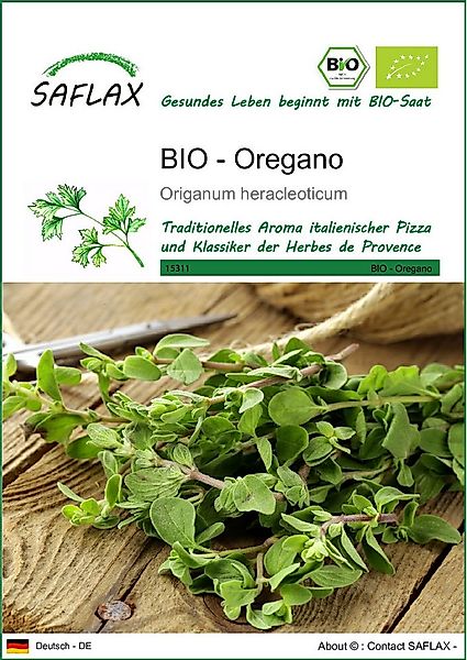 SAFLAX Kräutersamen SAFLAX - Samen - BIO - Oregano günstig online kaufen