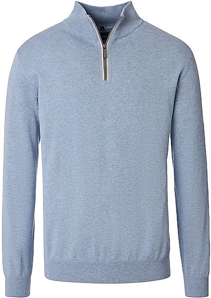 Casa Moda Halfzip Pullover Solid Hellblau - Größe XL günstig online kaufen