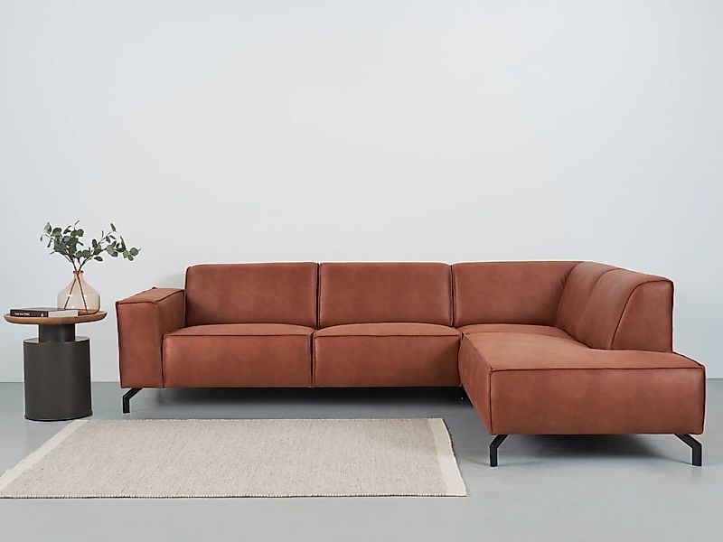 Places of Style Ecksofa Lorcan, in Lederoptik oder Strukturstoff lieferbar günstig online kaufen