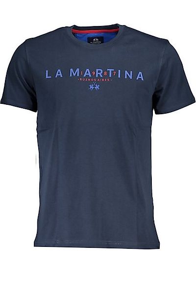 La Martina T-Shirt Herren T-Shirt Blau - Kurzarm, Regular Fit mit günstig online kaufen