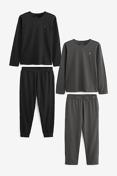 Next Pyjama Langärmelige Pyjamas mit Bündchen, 2er-Pack (4 tlg) günstig online kaufen