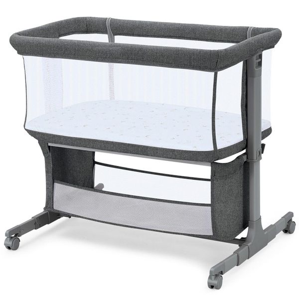 OUNUO Beistellbett für Neugeborene mit Rädern, günstig online kaufen
