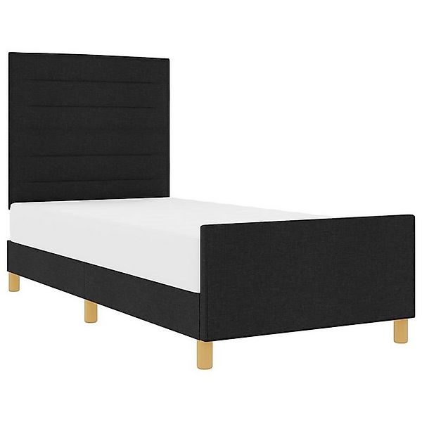 vidaXL Bett Bettgestell Schwarz 100x200 cm Stoff (1-tlg) günstig online kaufen