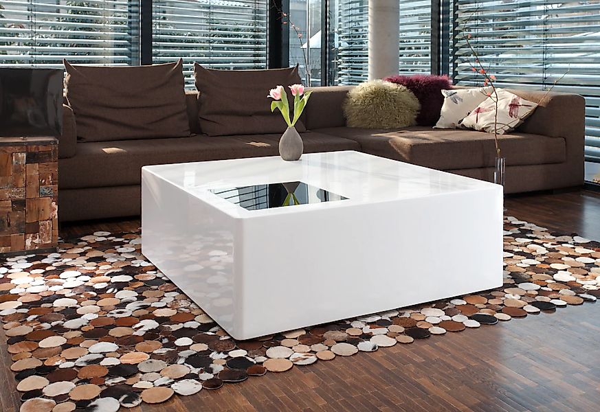 SalesFever Couchtisch "Couchtisch mit Stil" Schwarzglas Quadrat: Eleganlt günstig online kaufen