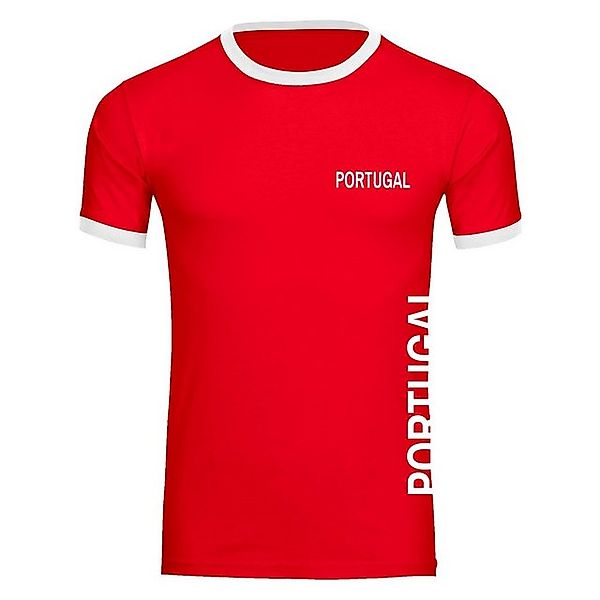 multifanshop T-Shirt Kontrast Portugal - Brust & Seite - Männer günstig online kaufen