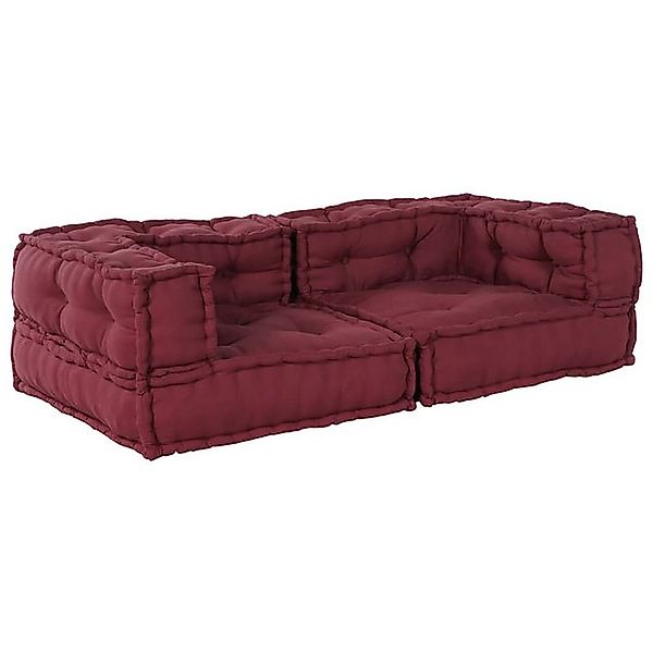 vidaXL Sofa Pouf Modular Sofa Kastanienbraun 140x70x36 cm Stoff günstig online kaufen