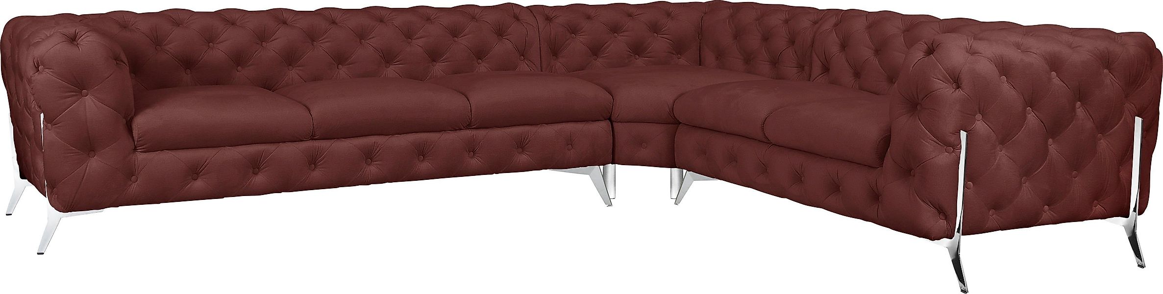 Leonique Chesterfield-Sofa Amaury L-Form, großes Ecksofa, günstig online kaufen