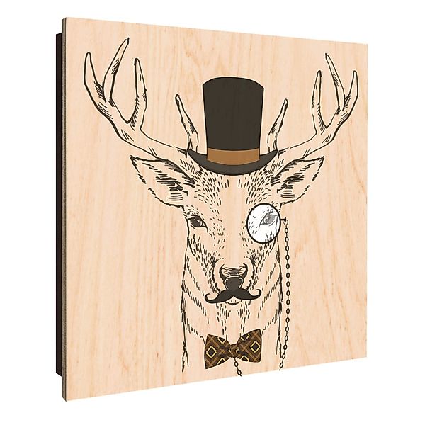 Banjado Großer Schlüsselkasten Holz 30x30cm Schwarz Scharnier Links 50 Hake günstig online kaufen