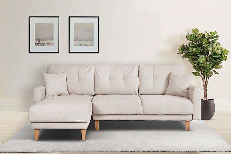 Home affaire Ecksofa "TRIPLO optionale Schlafsofa mit Bettkasten, Maße B/T/ günstig online kaufen