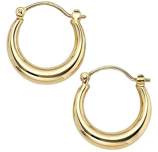 Schmuck Krone Paar Creolen 15,3mm Creolen gewölbt 333 Gelbgold, Gold 333 günstig online kaufen