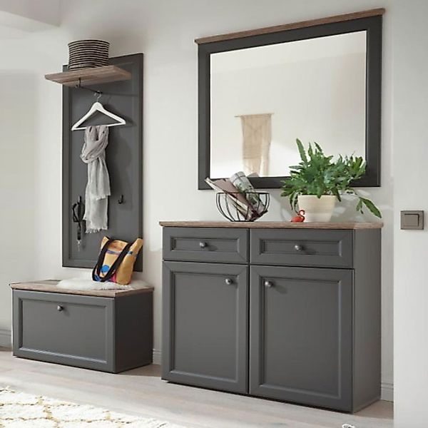 Bega Consult Garderoben-Set Garderobenset Toskana Grau günstig online kaufen