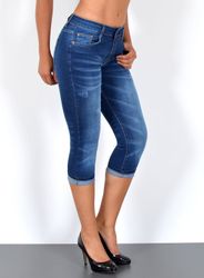 ESRA Caprijeans Damen Jeans Capri Hose günstig online kaufen