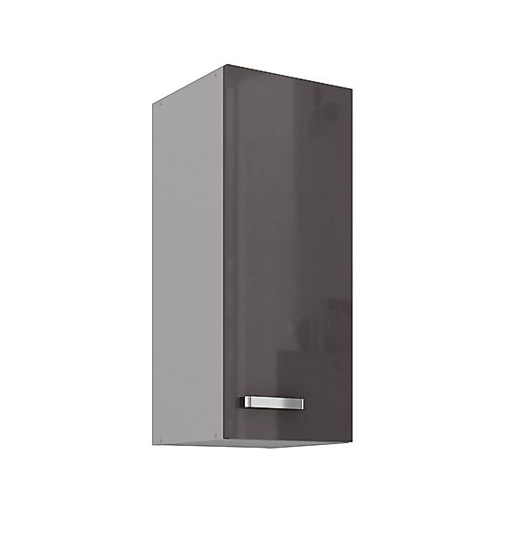 Küchen-Preisbombe Hängeschrank 30 cm Küche Bianca Grey Grau Hochglanz Küche günstig online kaufen