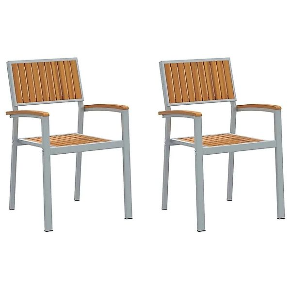 vidaXL Gartenstuhl 2 Stk Braun 56 x 57 x 87cm Massivholz Akazie 4010628 günstig online kaufen