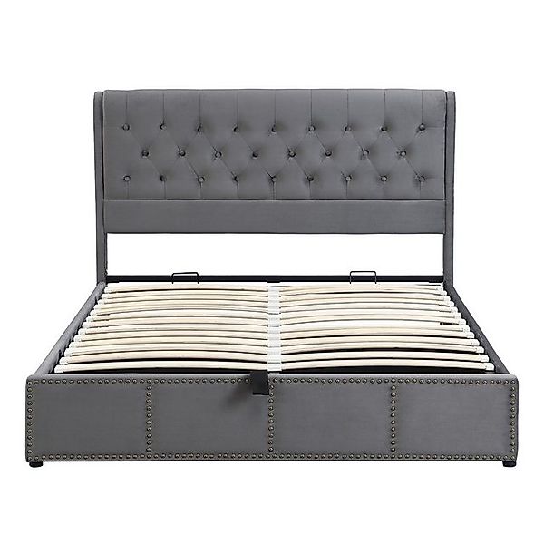 Gotagee Polsterbett Funktionsbett Aufbewahrung Doppelbett Jugendbett Samt F günstig online kaufen