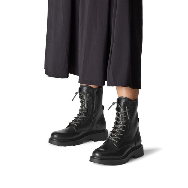 Tamaris Schnürstiefelette, Blockabsatz, Schnürboots mit glänzenden, günstig online kaufen